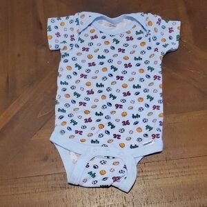 🐻   Gerber Blue One Piece Bodysuit Soft Cotton